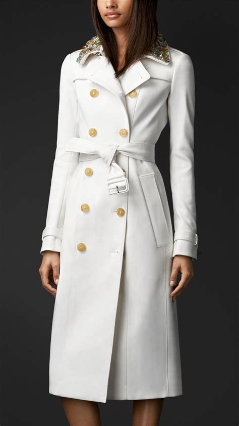 white burberry trench coat